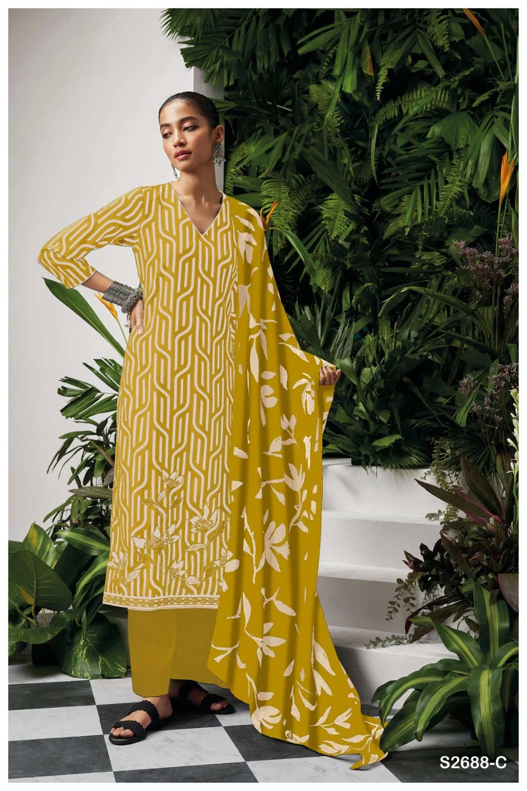 Ganga Avika 2688 Premium Cotton Printed Wholesale Fancy Salwar Suit Catalog — Wholesale Salwar Suits, Ganga wholesale from Surat - Gallery Image 3